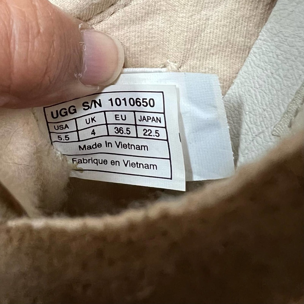 UGG Jemma Quilted Brown Suede Sneaker #1010650 Size 5.5 - Picture 8 of 8